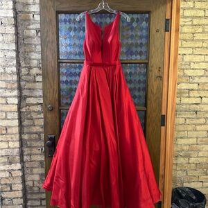 Sherri Hill Vibrant Red Prom Dress